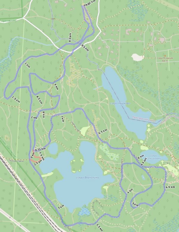 Схема лыжного круга 5 и 10 км