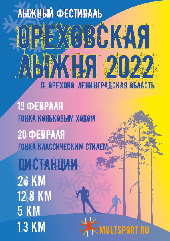 Анонс лыжных стартов Ореховская Лыжня 2022